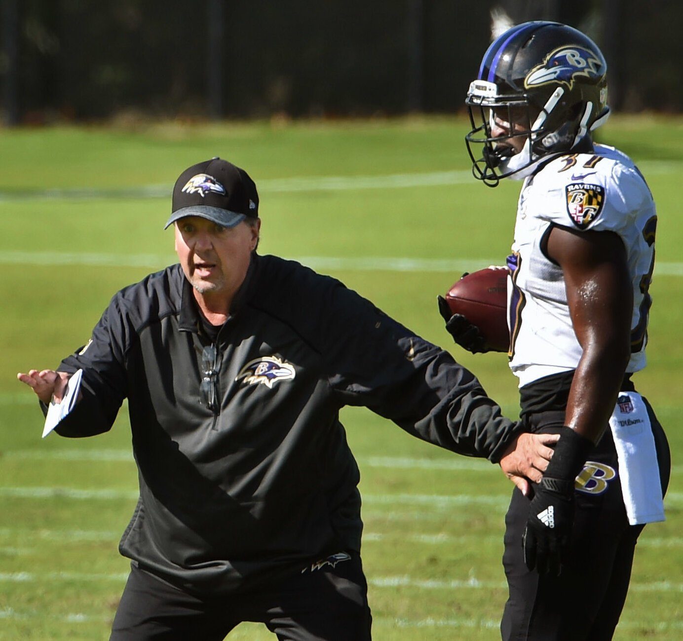  Marty Mornhinweg coaching with the NFL’s Baltimore Ravens 