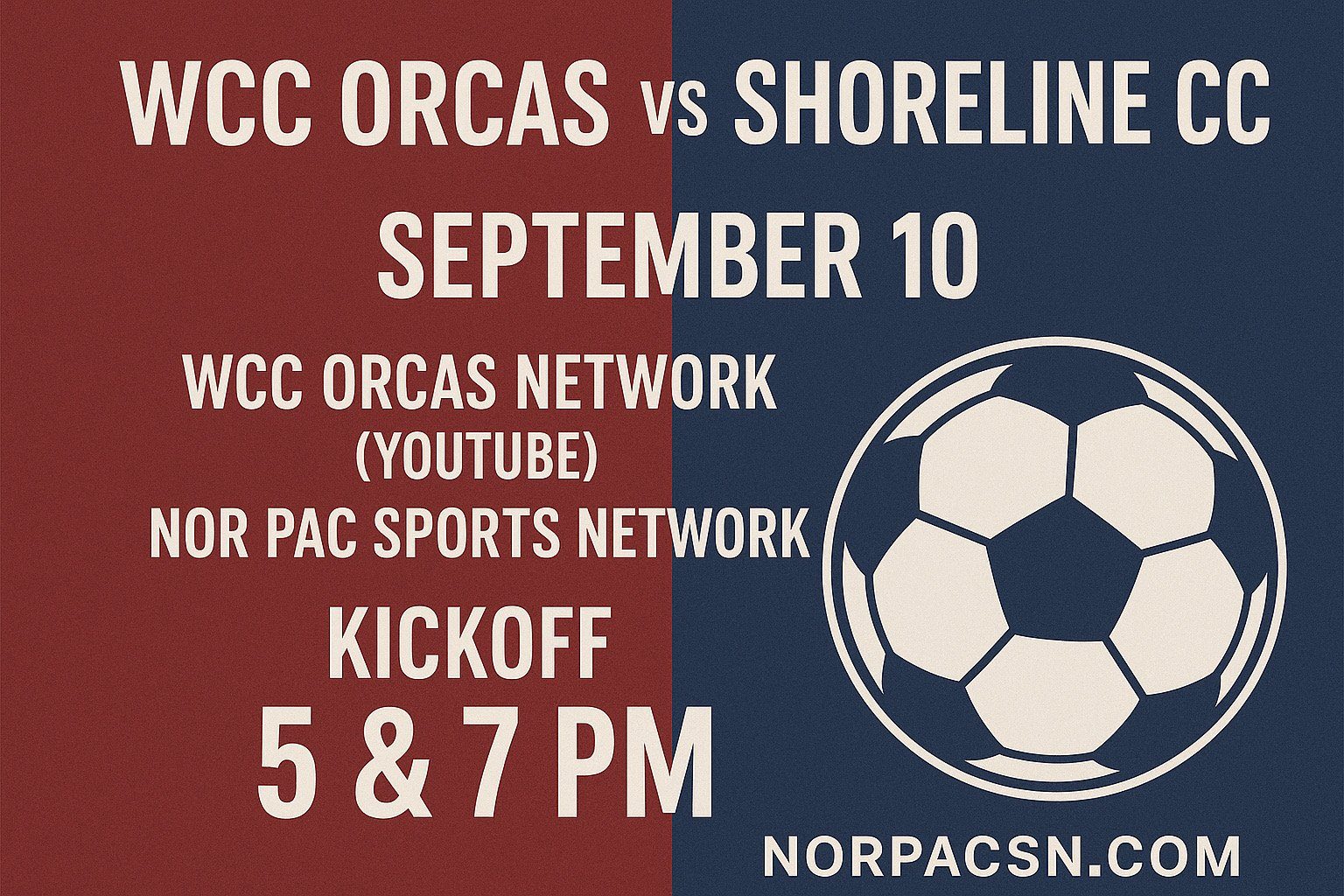  WCC v Shoreline Soccer on NPSN 