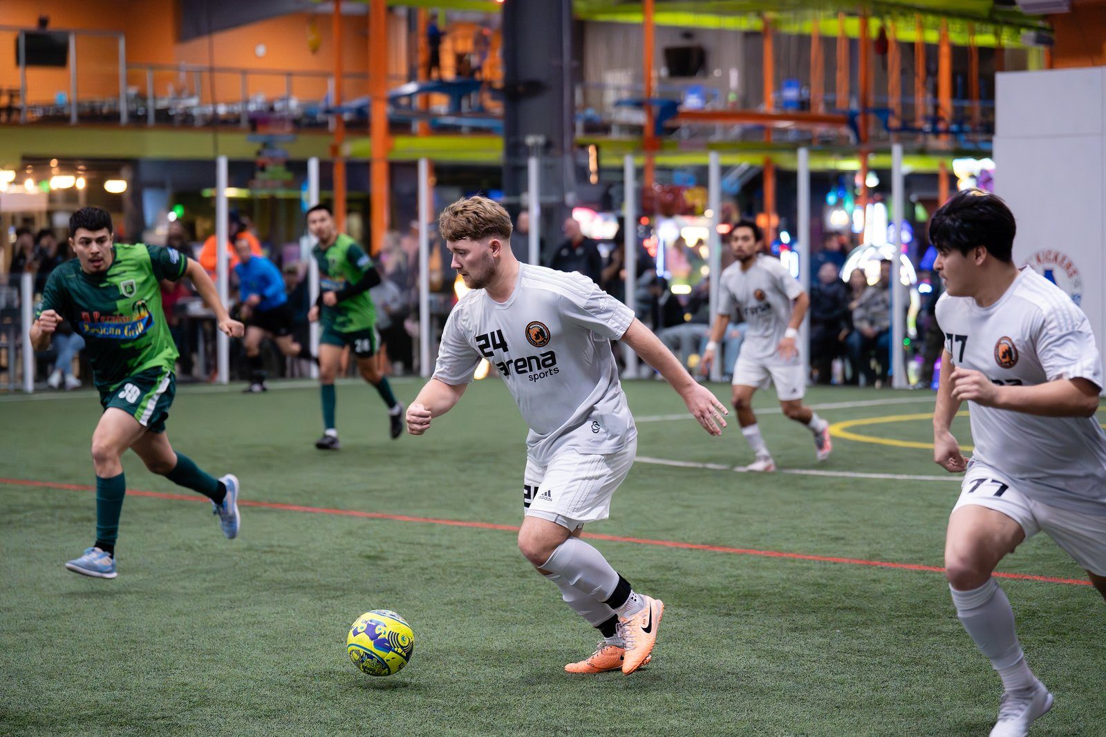   SNOCO FC at a recent home game at Arena Sports in Mill Creek. Photo: Sandra    Agbotse Photography   